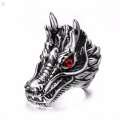 Популярный изготовленный на заказ нержавеющей стали мужские выгравированный серебряный дракон кольца